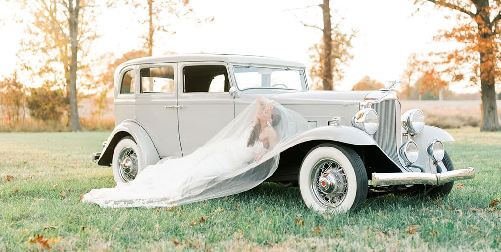 Bridal Photography with Classic Car