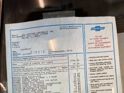 1969 Chevrolet CAMARO Base